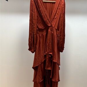 Steve Madden Long Sleeve Rust Dress